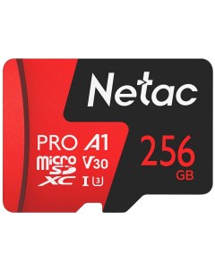 Карта памяти P500 Extreme Pro 256ГБ microSDXC V30 A1 100MB s NT02P500PRO 256G S Netac