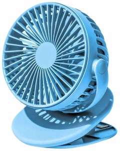 Портативный вентилятор на клипсе clip electric fan 3 Speed Type C F3 Dark Blue темно синий Solove