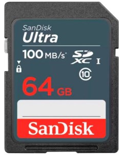 Карта памяти Ultra SDXC U1 64 Gb 100 Mb s Sandisk