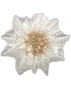 Блюдо Poinsettia white gold 27х26 см Аксам