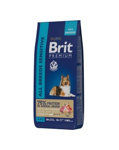 Premium Dog Sensitive Корм сух ягнёнок индейка д собак с чувств пищевар 1кг Brit*