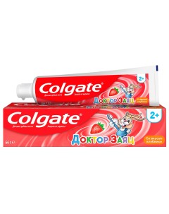 Паста зубная детская ДОКТОР ЗАЯЦ со вкусом клубники от 2 до 12 лет 50 мл Colgate