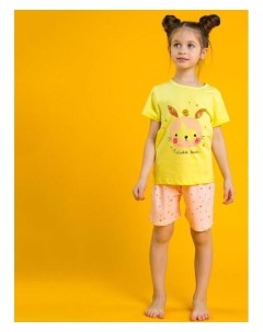 Пижама для девочки Twinkle Rabbit рост 104 110 см цвет жёлтый розовый Minaku