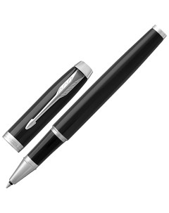 Ручка роллер Im Core Black Lacquer Ct корпус черный глянцевый лак хромированные детали черная Parker