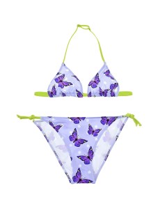 Фиолетовый купальник с принтом бабочки Saint barth