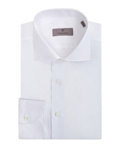 Белая рубашка в классическом стиле из гладкого поплина Canali