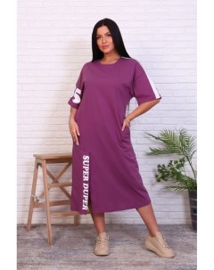 Платье трикотажное Батиха фиолетовое Инсантрик