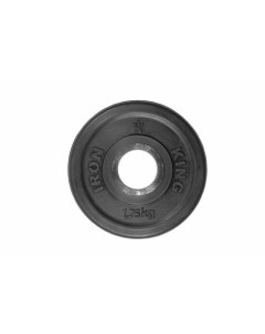 Диск Евро Классик обрезиненный черный 1 25 кг диаметр 51мм Iron king