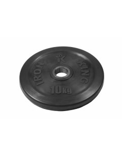 Диск Евро Классик обрезиненный черный 10 кг диаметр 51 мм Iron king