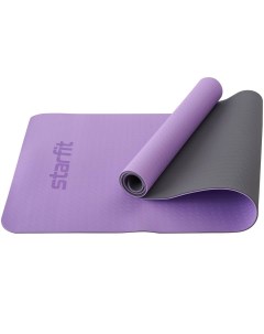 Коврик для йоги и фитнеса 173x61x0 6см TPE FM 201 фиолетовый пастель серый Starfit
