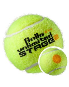 Мяч теннисный детский Balls Stage 2 Orange BUST212ER уп 12шт желто оранжевый Unlimited