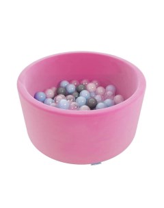 Сухой бассейн Easy ДМФ МК 02 53 03 розовый с розовыми шариками Romana