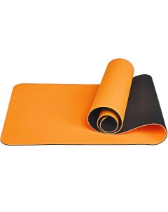Коврик для йоги 183x61x0 6 см ТПЕ E33581 оранжево черный Sportex
