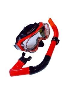 Набор для плавания взрослый маска трубка ПВХ E39247 2 красный Sportex