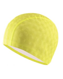 Шапочка для плавания ПУ одноцветная 3D Желтая B31517 Sportex