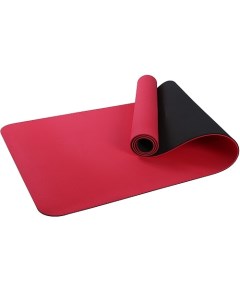 Коврик для фитнеса и йоги TPE двухцветный красн черный 183х61х0 6см Larsen