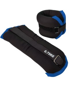 Утяжелители 2х0 75кг ALT Sport нейлон в сумке HKAW101 A черный с синей окантовкой Sportex