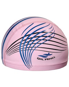 Шапочка для плавания с принтом ПУ E36890 2 розовый Sportex