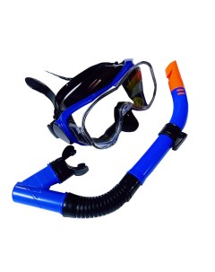 Набор для плавания взрослый маска трубка ПВХ E39247 1 синий Sportex