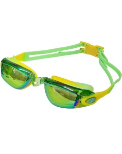 Очки для плавания взрослые с зеркальными стёклами B31549 C желто зеленый Sportex