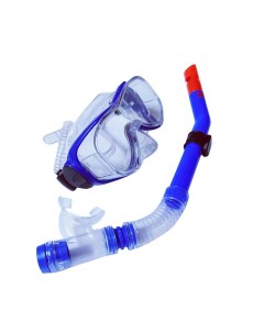 Набор для плавания взрослый маска трубка ПВХ E39248 1 синий Sportex