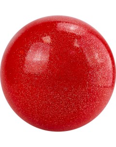 Мяч для художественной гимнастики однотонный d19 см ПВХ AGP 19 04 красный с блестками Nobrand
