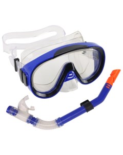 Набор для плавания юниорский маска трубка ПВХ E39246 1 синий Sportex