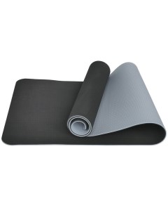 Коврик для йоги 183x61x0 6 см ТПЕ E33590 черно серый Sportex