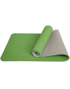 Коврик для йоги 183x61x0 6 см ТПЕ E33580 зелено серый Sportex