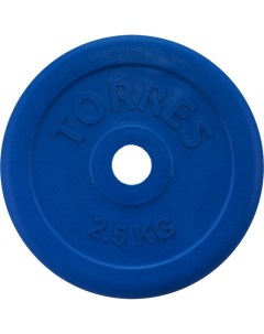 Диск обрезиненный 2 5 кг PL50392 D25 мм синий Torres