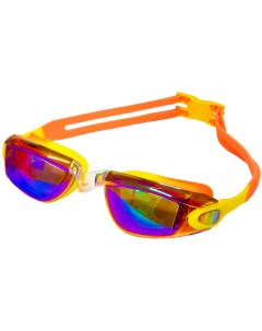 Очки для плавания взрослые с зеркальными стёклами B31549 B желто оранжевый Sportex