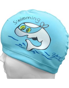 Шапочка для плавания детская ПУ голубая Дельфин C33682 2 Sportex