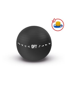 Гимнастический мяч FT GBPRO 75BK 75 см коммерч черный Original fittools