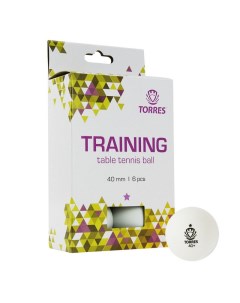 Мяч для настольного тенниса Training 1 TT21016 6 шт белый Torres