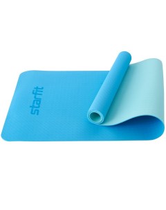 Коврик для йоги и фитнеса 173x61x0 5см TPE FM 201 синий пастель мятный Starfit