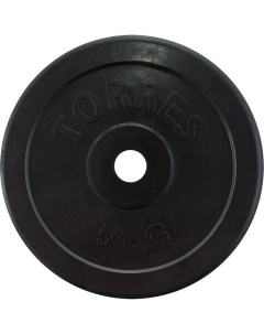 Диск обрезиненный 5 кг PL50705 d 25мм черный Torres