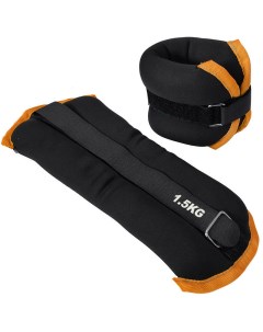 Утяжелители Sportex 2х1 5кг нейлон в сумке черный с оранжевой окантовкой HKAW101 6 Alt sport
