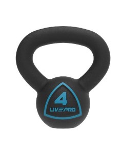 Чугунная гиря 4 кг Solid Cast Iron Kettlebell LP8041 04 Live pro