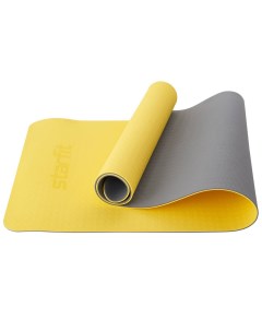 Коврик для йоги и фитнеса 173x61x0 7см TPE FM 201 желтый серый Starfit