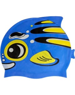 Шапочка для плавания B31573 детская силикон синяя Рыбка Sportex