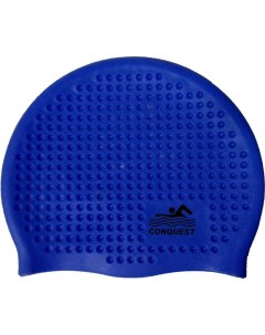 Шапочка для плавания взрослая массажная синяя C33538 1 Sportex