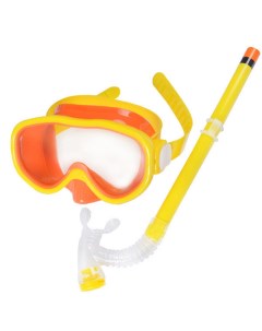 Набор для плавания маска трубка E33114 5 желтый ПВХ Sportex