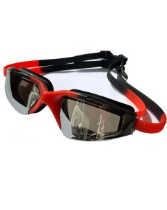 Очки для плавания взрослые зеркальные E38879 4 черно красный Sportex