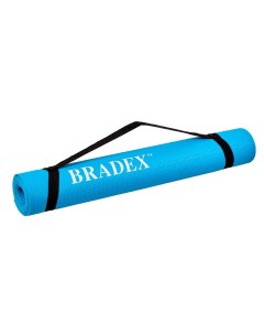 Коврик для йоги и фитнеса 173x61x0 3см с переноской SF 0693 бирюзовый Bradex