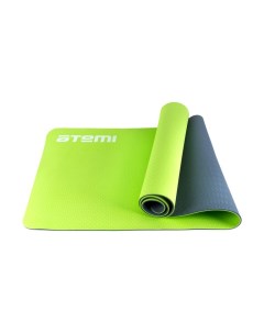 Коврик для йоги и фитнеса AYM0321 TPE 173х61х0 4 см серо зеленый Atemi