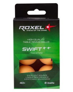 Мячи для настольного тенниса 2 Swift 6 шт оранжевый Roxel