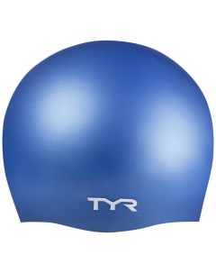 Шапочка для плавания Wrinkle Free Silicone Cap LCS 420 голубой Tyr