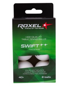 Мячи для настольного тенниса 2 Swift 6 шт белый Roxel