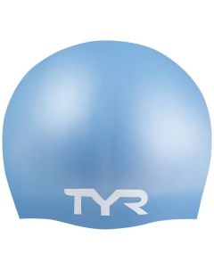 Шапочка для плавания Long Hair Wrinkle Free Silicone Cap силикон LCSL 420 голубой Tyr