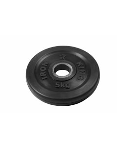 Диск Евро Классик обрезиненный черный 5 кг диаметр 51 мм Iron king